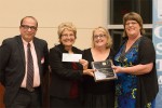 John Renner Award winner Gaile Loving is pictured with CASMEO President Saeed Sarani, award nominator Annette Huett, and OSTA President Tina Rogers